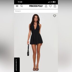 Like new! Princess Polly black got me started romper - size 6 only worn once